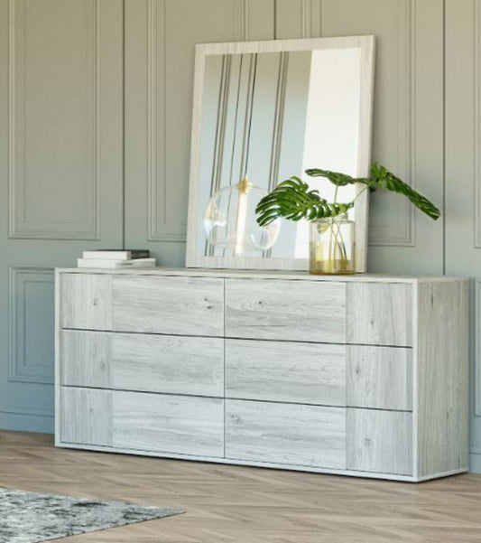Nova Domus Asus Italian Modern White Washed Oak Mirror