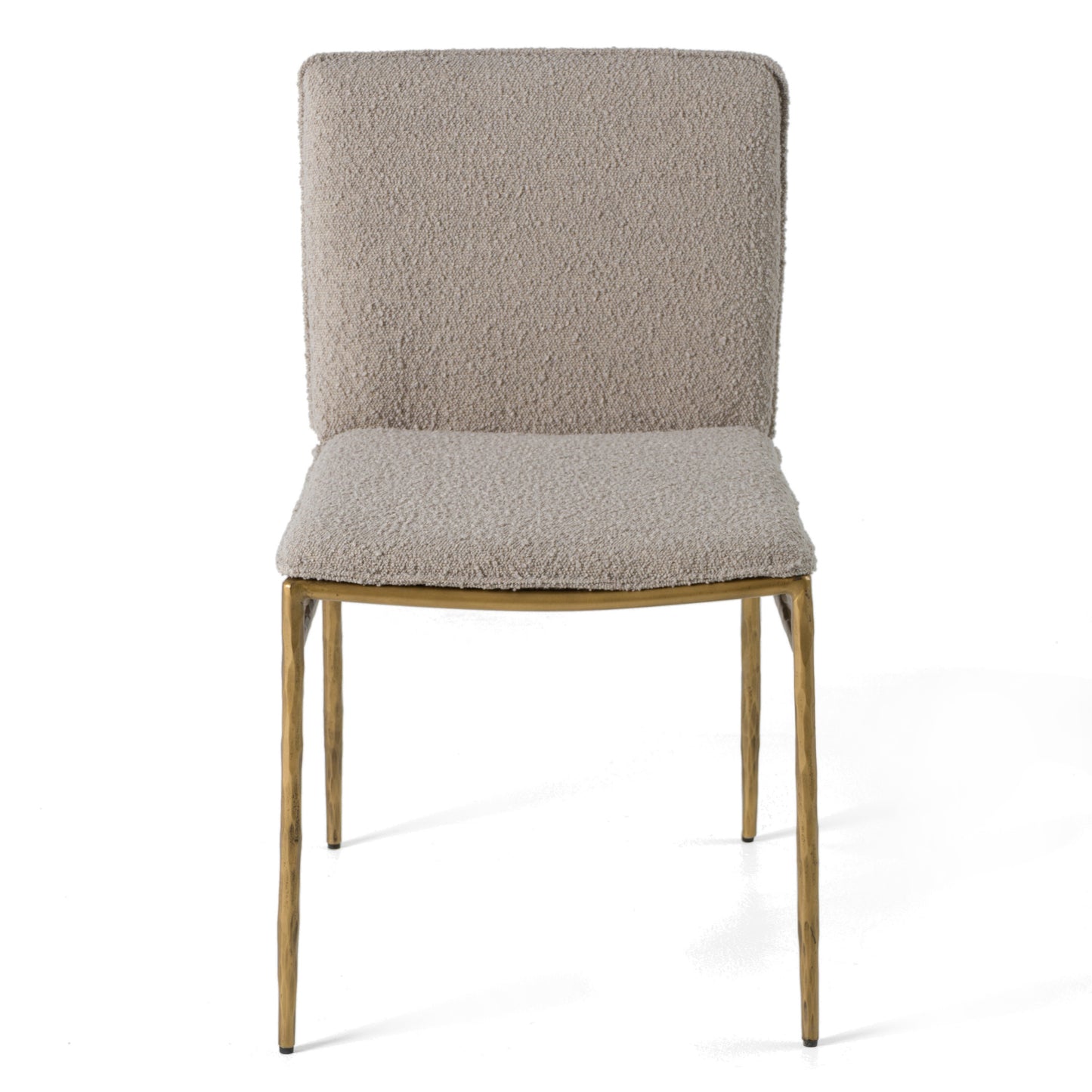 Modrest Atlanta Modern Beige Fabric and Brass Dining Chair
