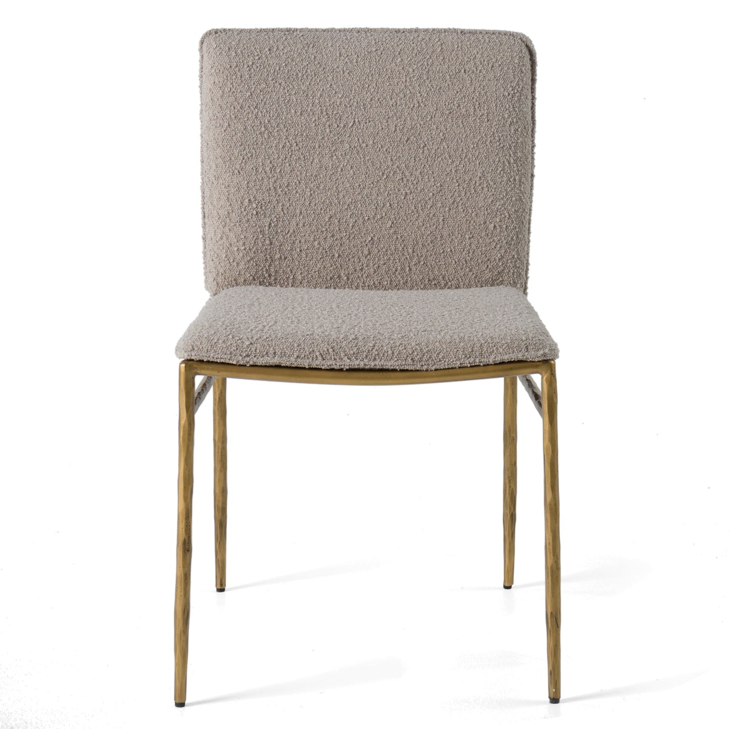 Modrest Atlanta Modern Beige Fabric and Brass Dining Chair