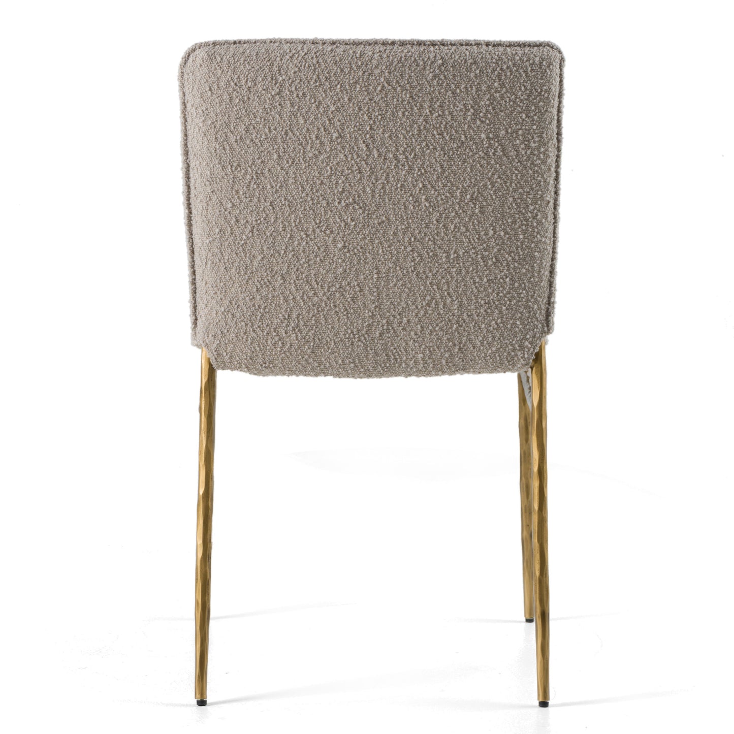 Modrest Atlanta Modern Beige Fabric and Brass Dining Chair