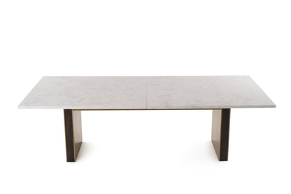 Modrest Auer White Marble and Gold Dining Table