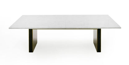 Modrest Auer White Marble and Gold Dining Table