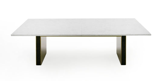 Modrest Auer White Marble and Gold Dining Table
