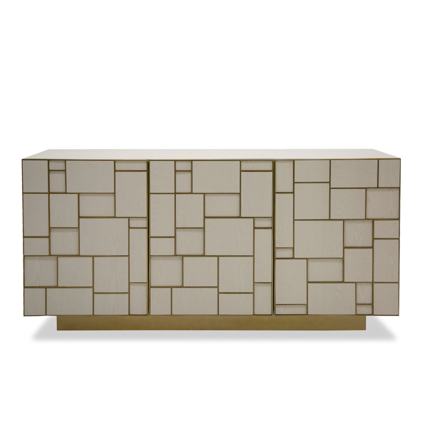 Modrest Auer Mid-Century Modern Cream Ash Gold Buffet