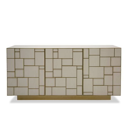 Modrest Auer Mid-Century Modern Cream Ash Gold Buffet