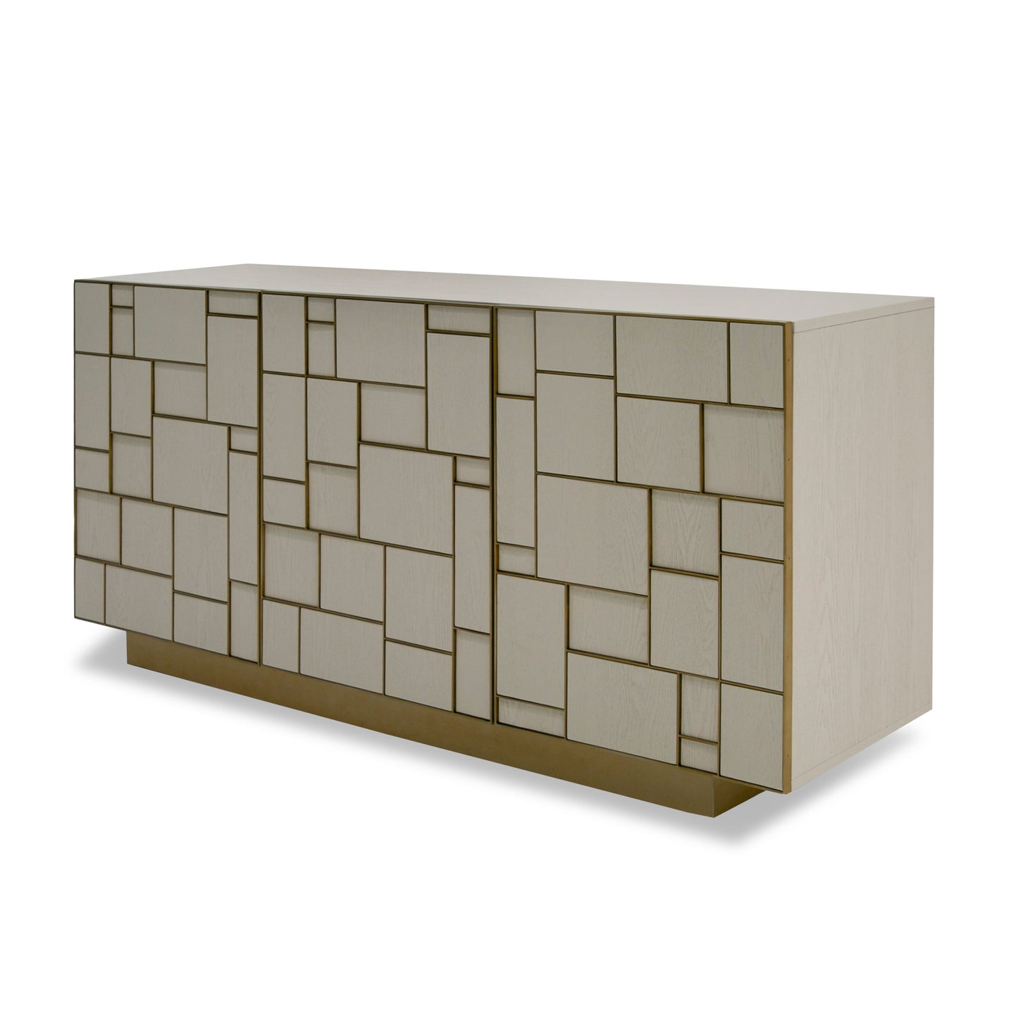 Modrest Auer Mid-Century Modern Cream Ash Gold Buffet