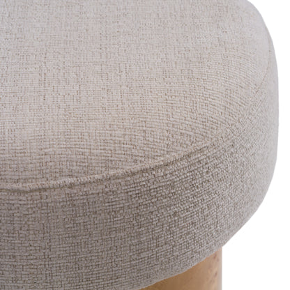 Modrest August Modern Cream Fabric Antique Brass Counter Stool