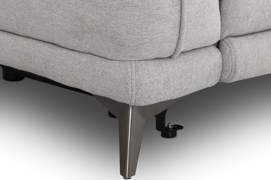 Divani Casa Austria Modern Grey Fabric Loveseat w/ Electric Recliners