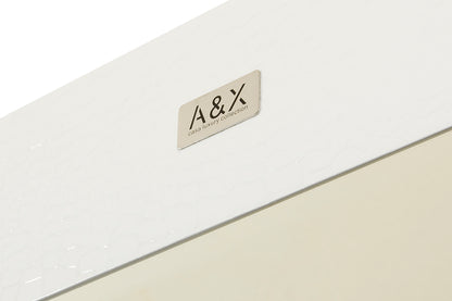 Regal Modern White Crocodile Floor Mirror