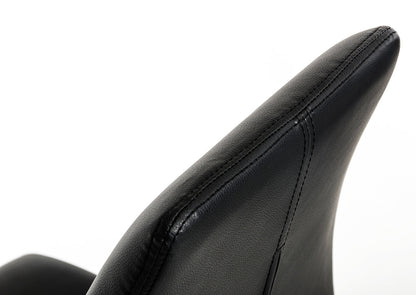 Nix Modern Black Leatherette Dining Chair