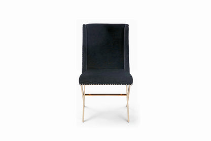 Modrest Alexia Modern Black and Rosegold Dining Chair