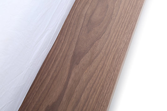 Modrest Opal Modern Walnut and White Platform Bed