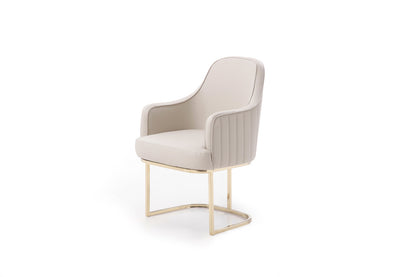 Modrest Tyler Modern Grey Gold Dining Chair