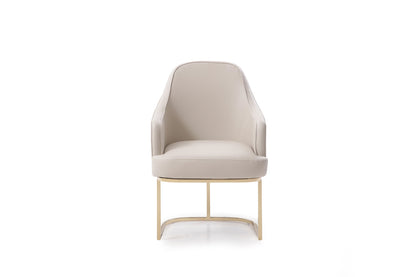 Modrest Tyler Modern Grey Gold Dining Chair