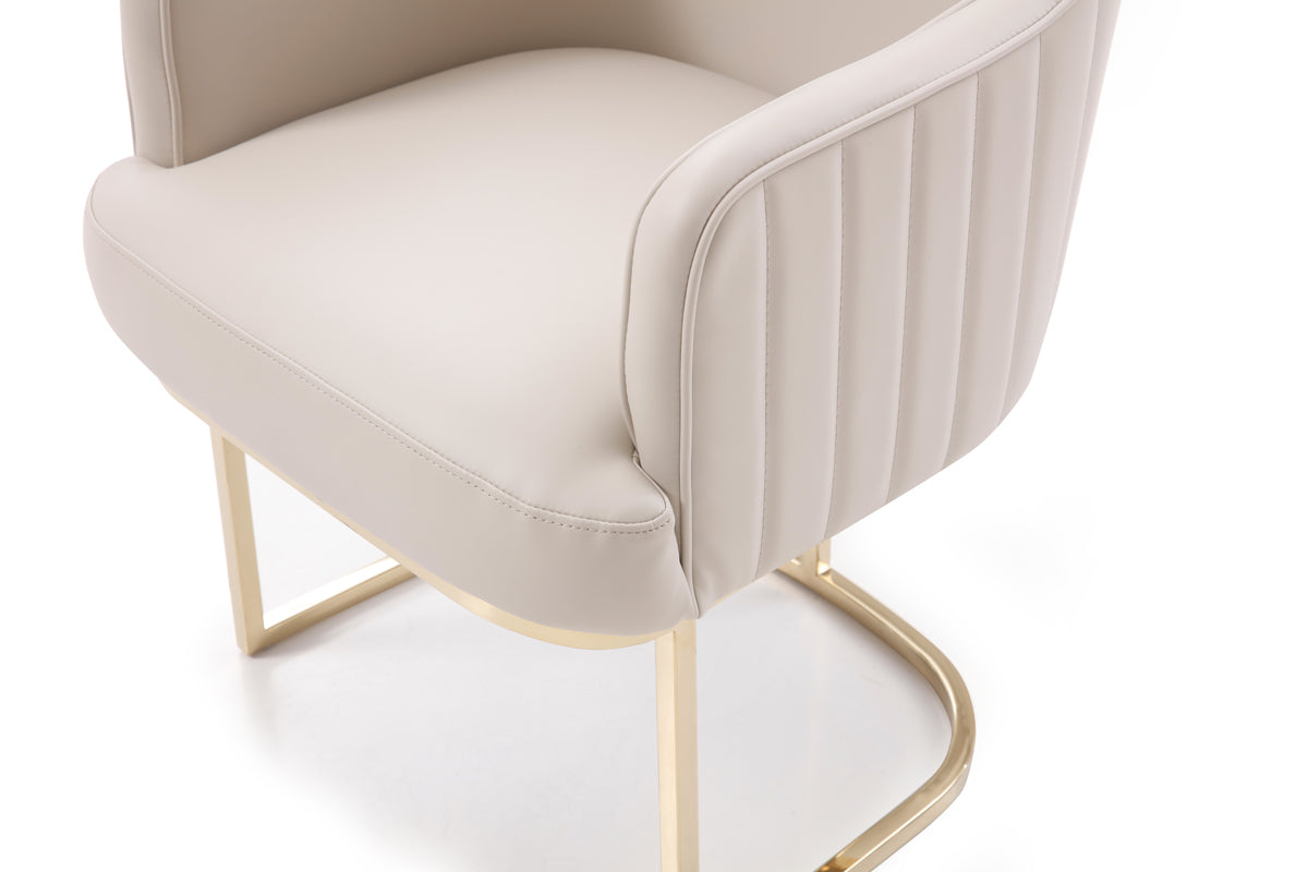 Modrest Tyler Modern Grey Gold Dining Chair