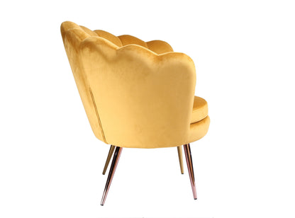 Modrest Balina Transitional Gold Accent Chair