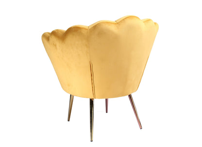 Modrest Balina Transitional Gold Accent Chair