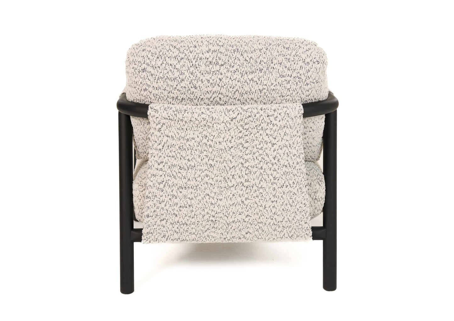 Modrest Balko Modern Grey Fabric Black Accent Chair