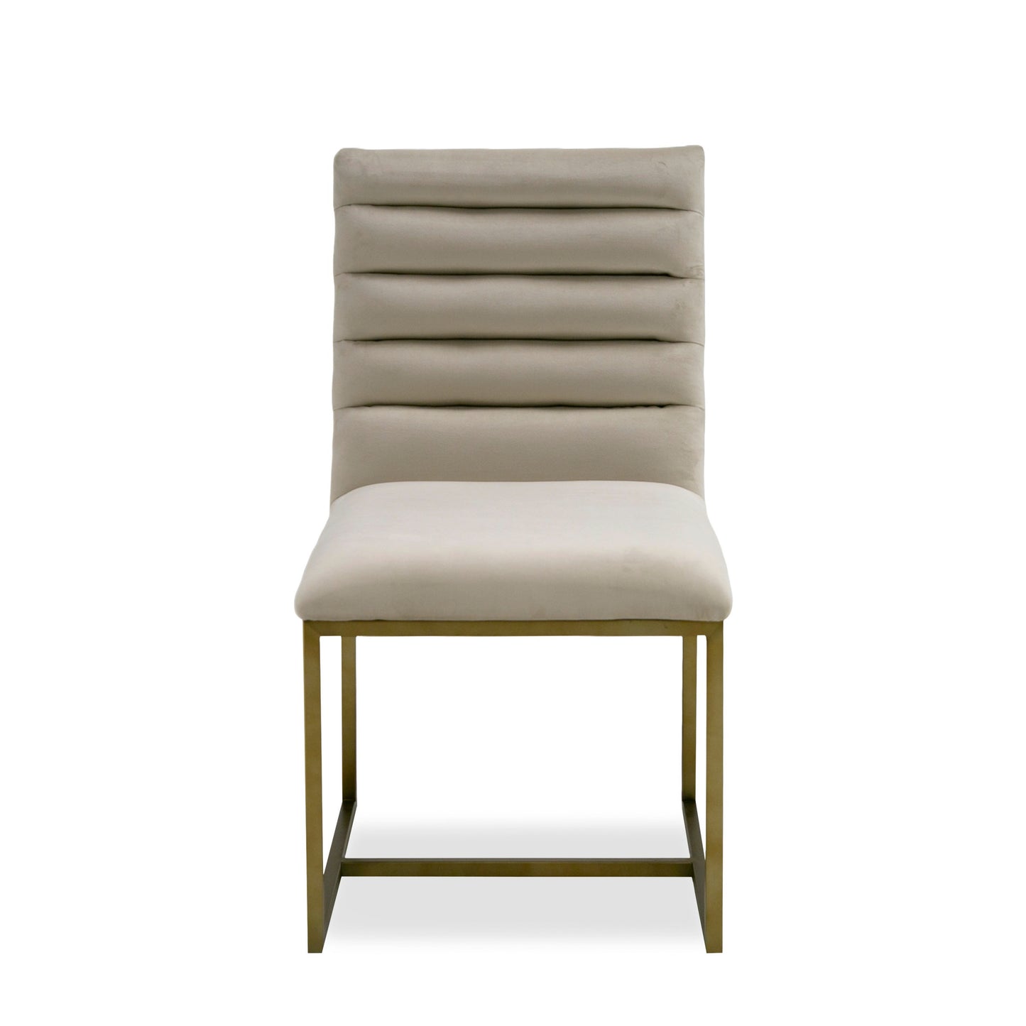 Modrest Barker Modern Beige and Brush Gold Dining Chair