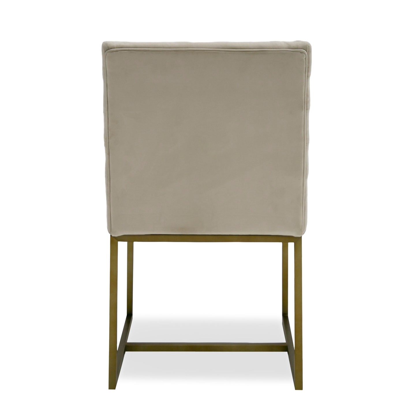 Modrest Barker Modern Beige and Brush Gold Dining Chair