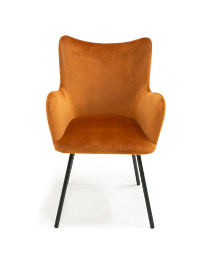 Modrest Barrett Modern Orange and Black Dining Chair