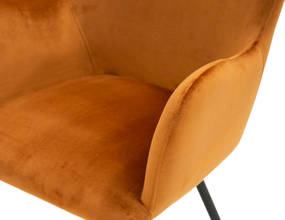 Modrest Barrett Modern Orange and Black Dining Chair