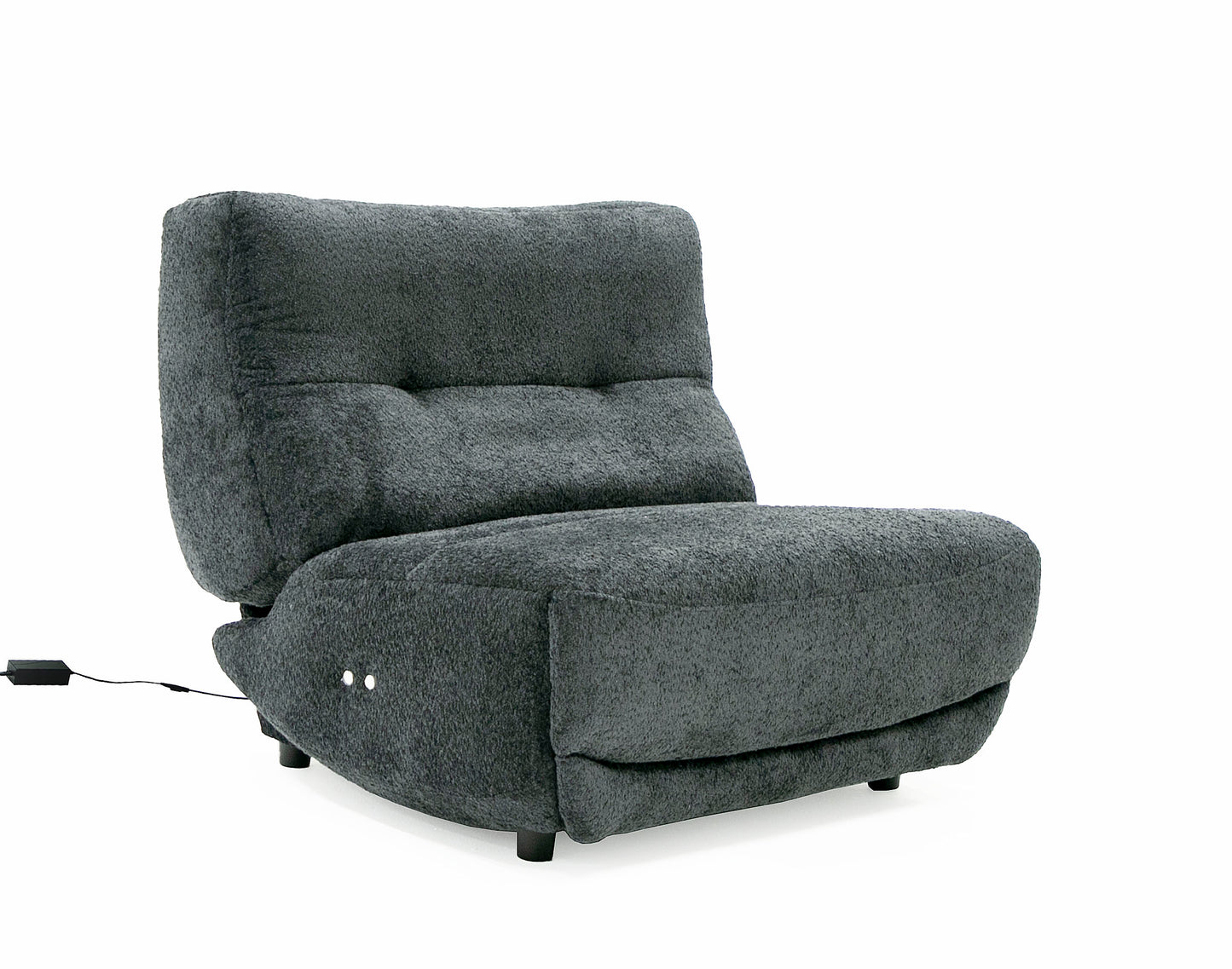 Divani Casa Basil Modern Dark Grey Fabric Large Electric Recliner Chair