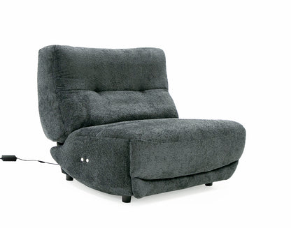 Divani Casa Basil Modern Dark Grey Fabric Large Electric Recliner Chair