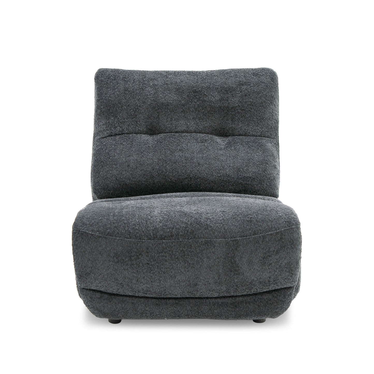 Divani Casa Basil Modern Dark Grey Fabric Small Electric Recliner Chair