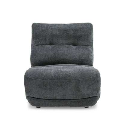 Divani Casa Basil Modern Dark Grey Fabric Small Electric Recliner Chair
