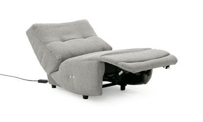 Divani Casa Basil Modern Grey Fabric Small Electric Recliner Chair