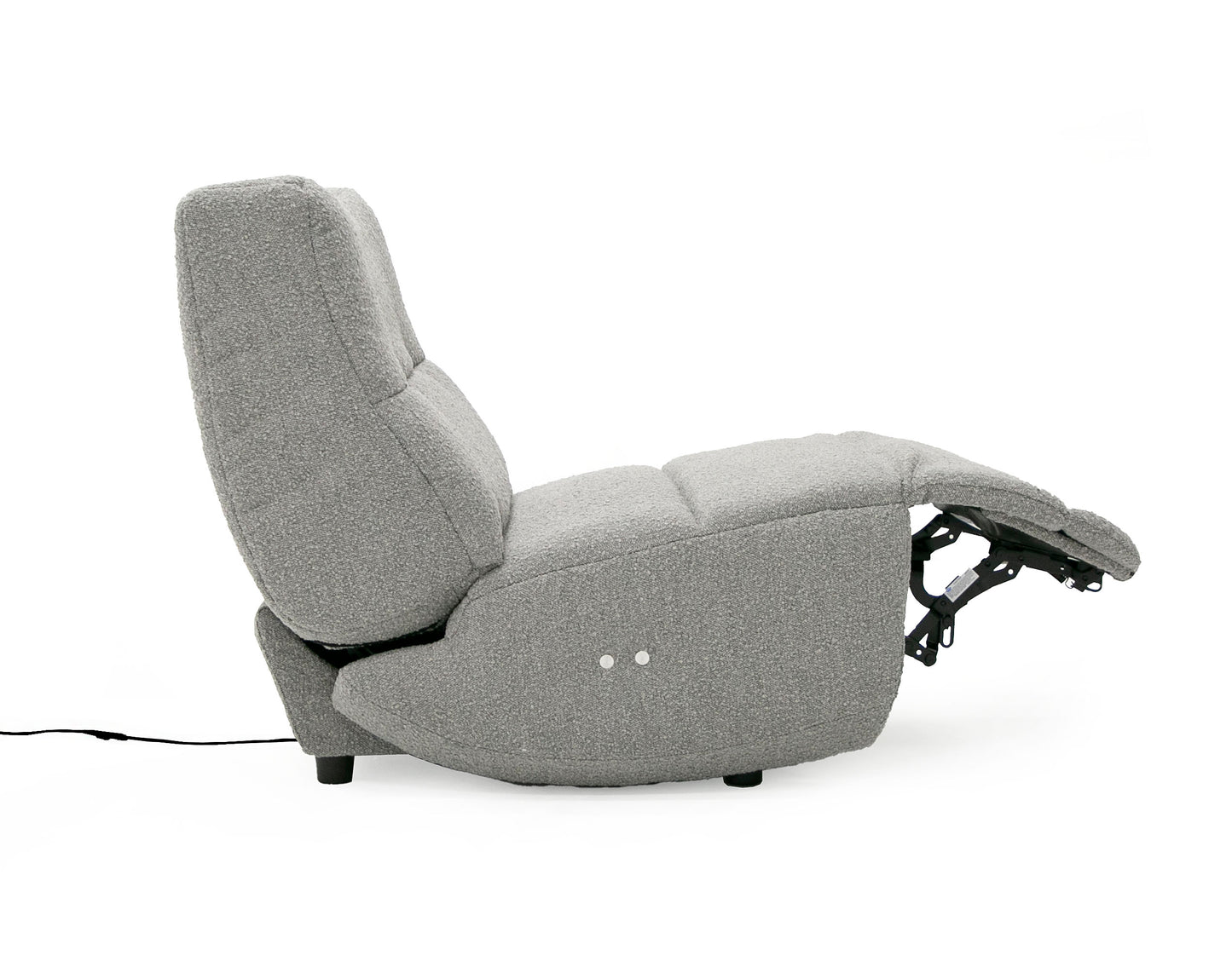 Divani Casa Basil Modern Grey Fabric Small Electric Recliner Chair