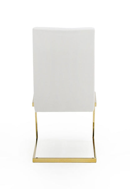 Modrest Batavia Modern White and Gold Dining Chair