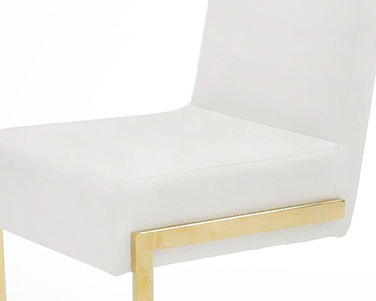Modrest Batavia Modern White and Gold Dining Chair