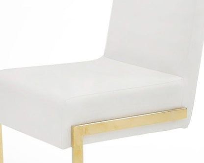 Modrest Batavia Modern White and Gold Dining Chair