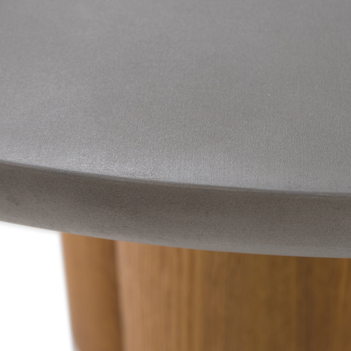 Modrest Bateman Modern Faux Concrete Walnut Round Dining Table