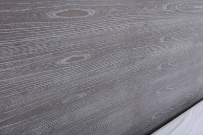 Modrest Charlene Modern Grey Elm and Stainless Steel Bed