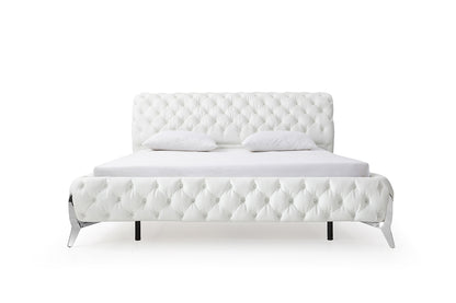East King Modrest Legend Modern White Bonded Leather Bed