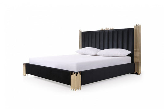 Modrest Token Modern Black and Gold Bed