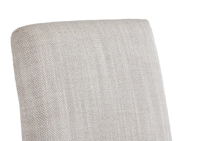 Modrest Beasley Modern Off-White Linen Brass Dining Chair