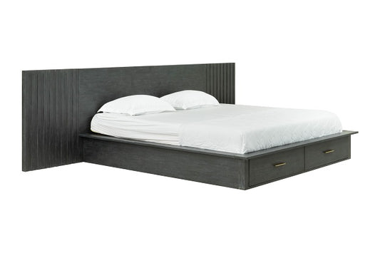 Modrest Manchester- Contemporary Platform Dark Grey Queen Bed