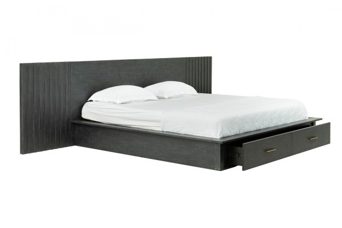 Modrest Manchester- Contemporary Dark Grey Bedroom Set