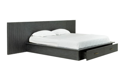 Modrest Manchester- Contemporary Platform Dark Grey EK Bed