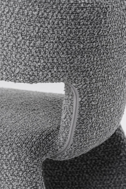 Modrest Bergman Modern Light Grey Fabric Dining Chair