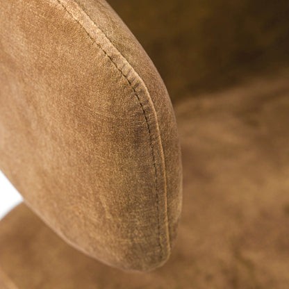 Modrest Bergman Modern Brown Velvet Dining Chair