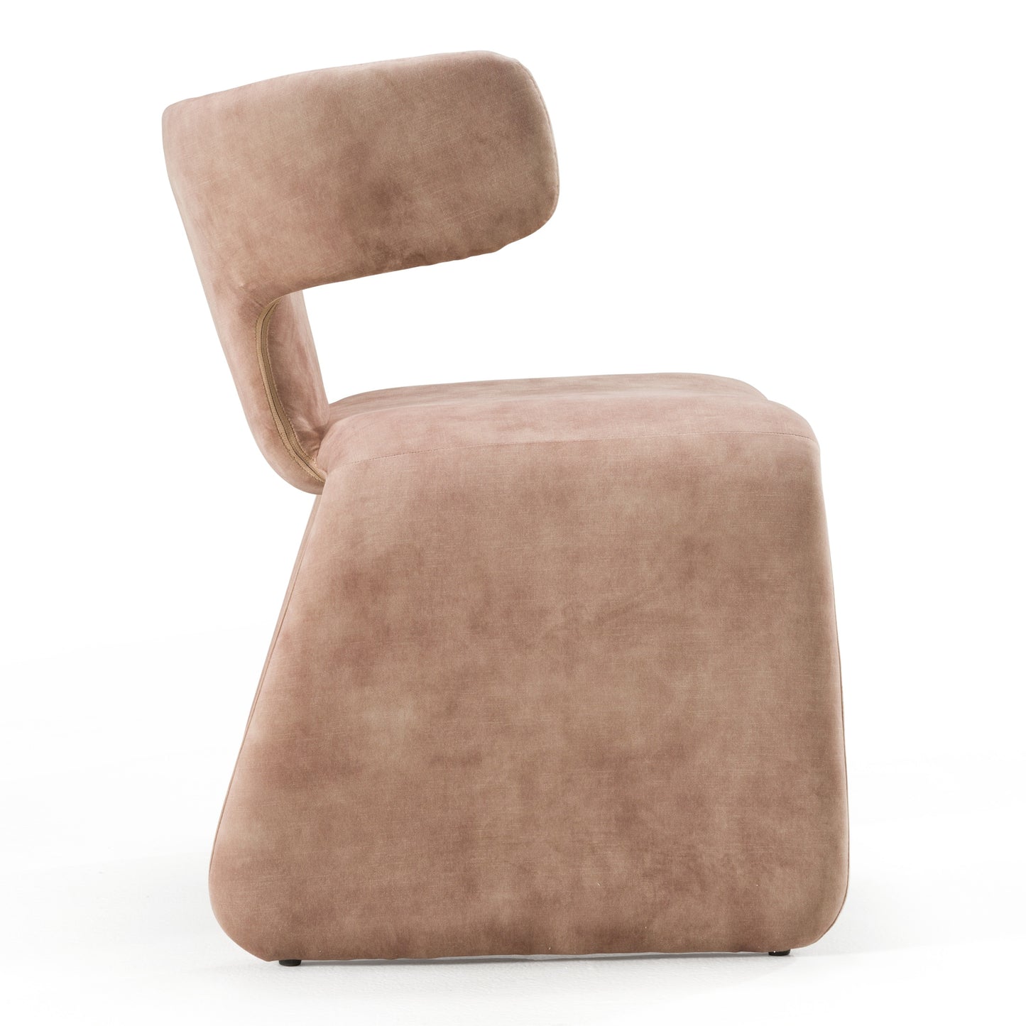 Modrest Bergman Modern Light Brown Velvet Dining Chair
