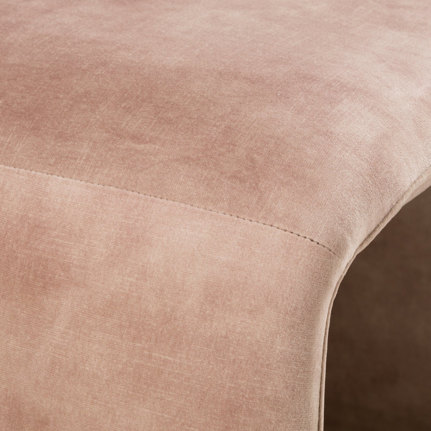 Modrest Bergman Modern Light Brown Velvet Dining Chair