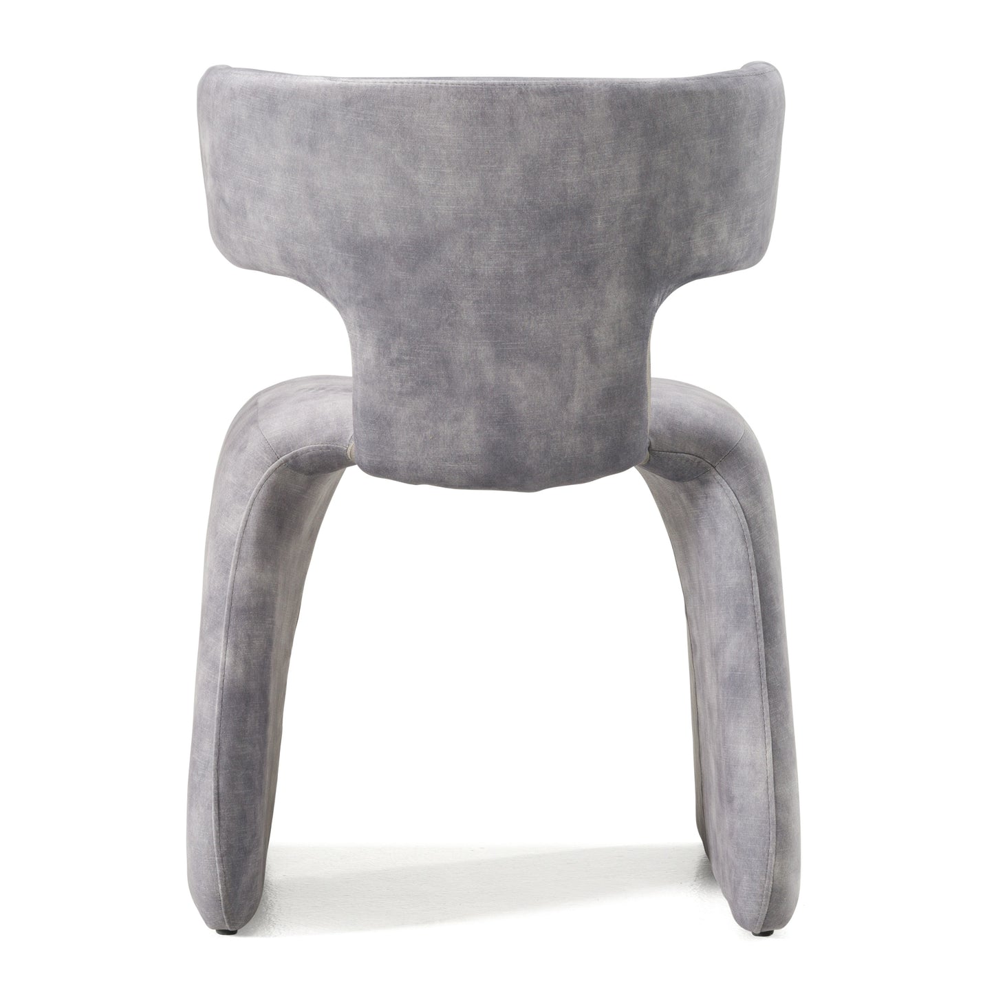 Modrest Bergman Modern Grey-Blue Velvet Dining Chair