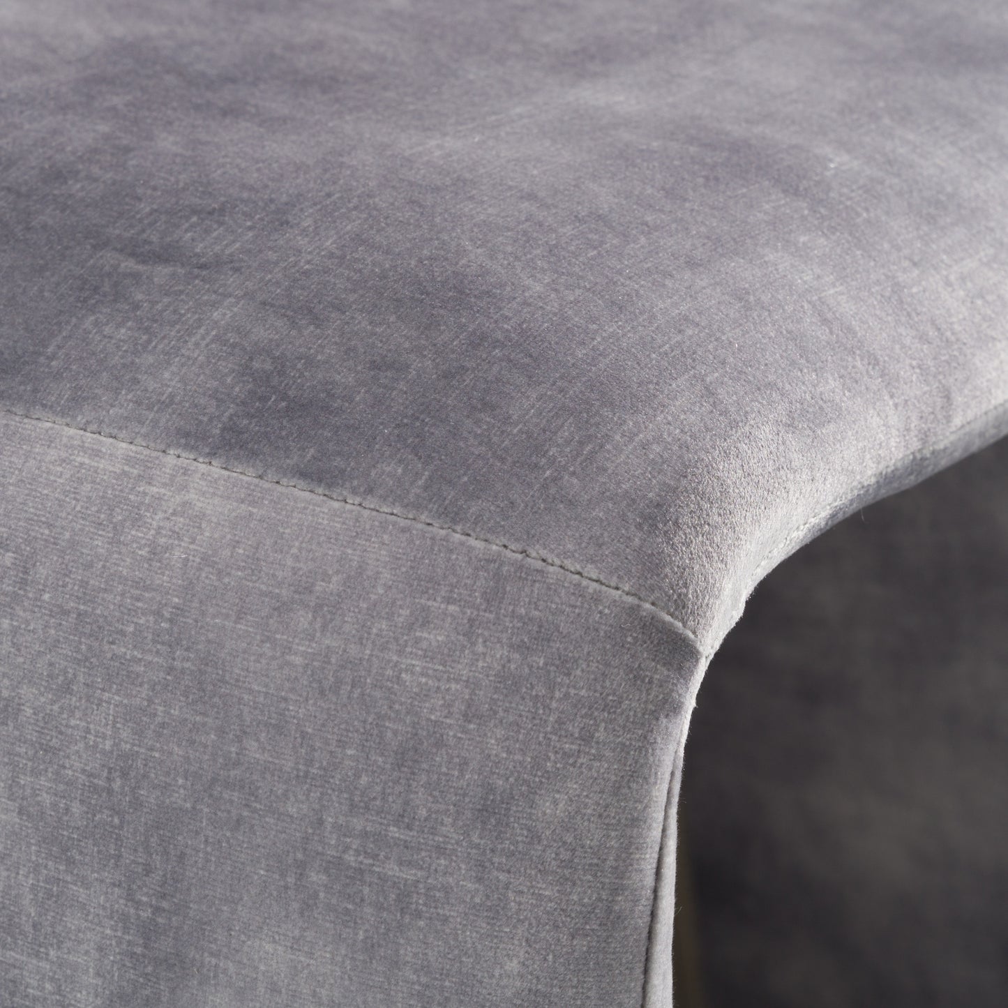 Modrest Bergman Modern Grey-Blue Velvet Dining Chair