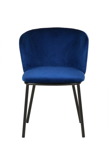 Modrest Bessie Modern Blue Velvet Dining Chair